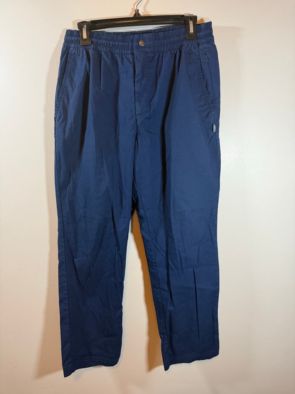Men’s M Navy New Balance Business Casual Breathable Lightweight Pleated Pants